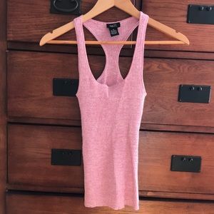 Rue21 Pink Sparkle Racerback Stretch Knit Tank, Size Medium